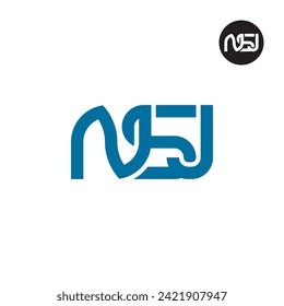 Letter NSJ Monogram Logo Design