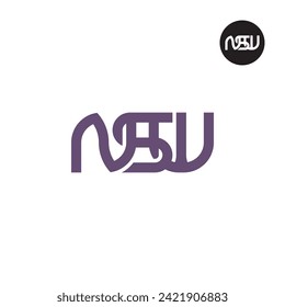 Diseño de logotipo de monograma de carta NSW