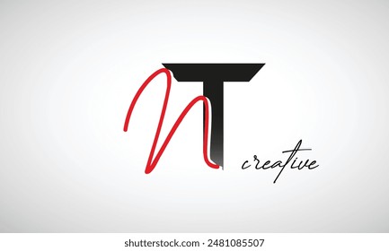 Letter NT Creative Clean Logo Design