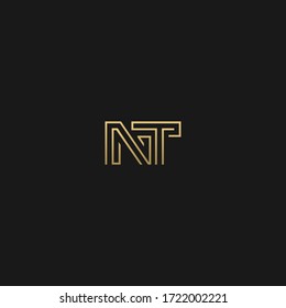 Letter NT initial logo vector