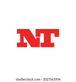Letter NT Logo Design Simple Modern