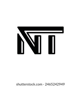 Letra NT Diseño de logotipo simple geométrico moderno, adecuado para su empresa