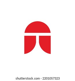 vector de logotipo geométrico de la letra nt swoosh 