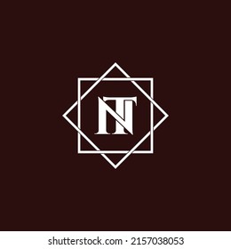 Letter NT or TN luxury logo design vector