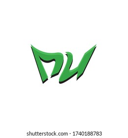 Letter NU logo design template