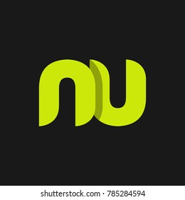 Letter NU logo design template.