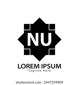 letter NU logo. NU. NU logo design vector illustration for creative company, business, industry
