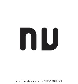 Diseño vectorial del logotipo de la letra NU
