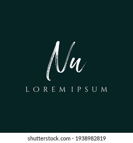 Letter NU luxury logo design vector