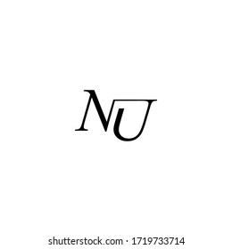 Letter NU New Logo-Vektorgrafik