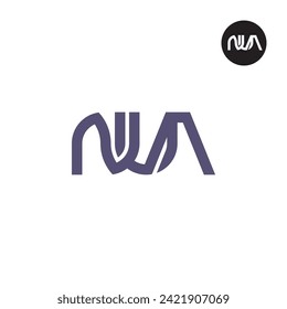 Letter NUA Monogram Logo Design