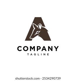 Letter A Numbat Logo Icon vector