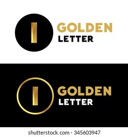 Letter I number 1 logo icon design template elements