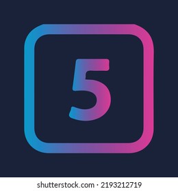 Letra número 5 elementos de plantilla de diseño de iconos del logotipo del documento