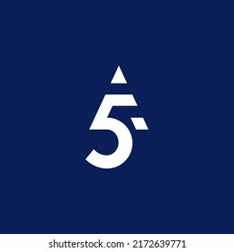 letter A and number 5 monogram