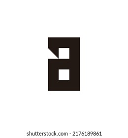 Letter a and number 8 square geometric symbol simple logo vector
