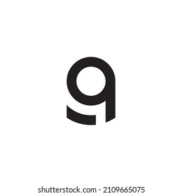 letter a number 9 simple symbol logo vector
