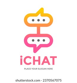Letter I oder Number Chat Vektor Logo Vorlage. Dieses Design verwendet ein Kommunikationssymbol. Geeignet für Geschäftsreisende