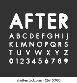 Buchstaben und Zahl - moderne Vektorschriftart