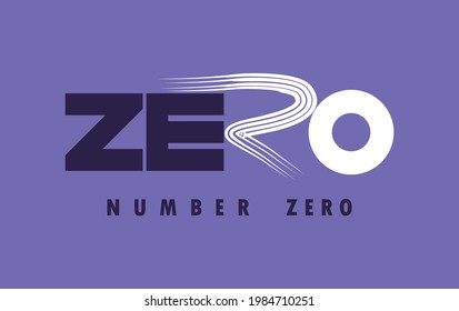 Letter Number ZERO logo design