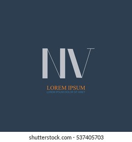 letter Nv logo design for company identity