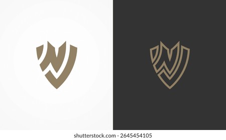Letter NV Logo Design, Modern letter NV Monogram Logo with two style, usable for brand and company logos, vector illustration
