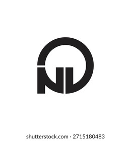 letra nv loop seta girar geometric logo vetor 