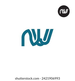 Diseño de logotipo de monograma de carta NVJ