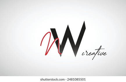 Letter NW Creative Clean Logo Design