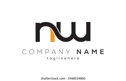 letter nw creative logo design vector