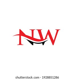 Letter NW Logo Design for business and company identity. Creative NW letter with luxury concept