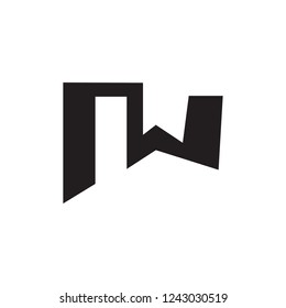 letter nw logo vector