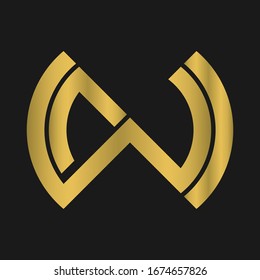Letter NW or N W initial logo design in vector, Professional Letters monogram Logo on background.