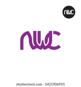 Diseño de logotipo de monograma de carta NWC