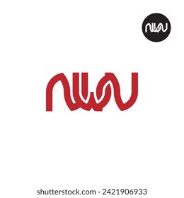 Diseño de logotipo de monograma NWN