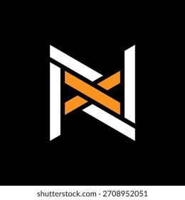 Letra NX diseño de logotipo de monograma creativo