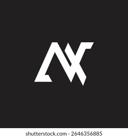 Letter NX or XN minimal unique logo design.