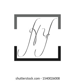 a letter ny flat icon logo vector