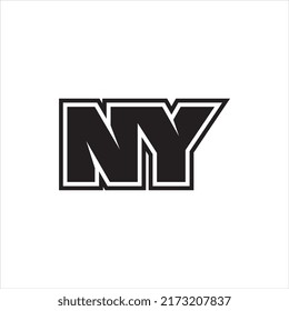 Letter NY Logo Design-Vorlage Vektor