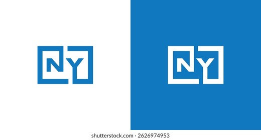 Vetor de design do logotipo da letra NY