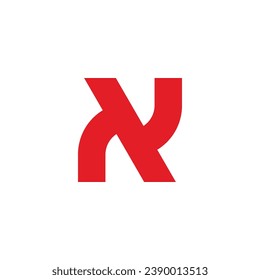 letter ny simple geometric line logo vector 