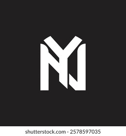 Letter NY or YN initial art line logo design vector monogram and modern branding business identity concept, unique beauty and stylish logo design idea.