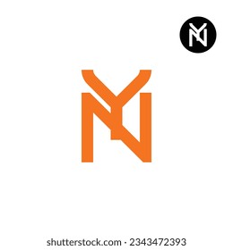 Letter NY YN Monogram Logo Design