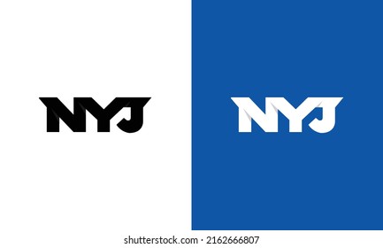 Letra NYJ Logo Icon Vector Image Design para la Compañía