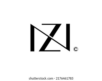 The letter N+Z logo design exploration for brand identity or business. Vector, 2022-2023