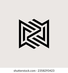 Letter NZ or ZN logo