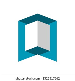 letter O or 0 logo design template. 3d geometric design style. isolated and editable vector