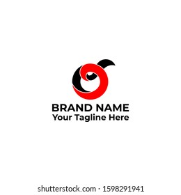 letter o 3d ribbon design symbol logo vector