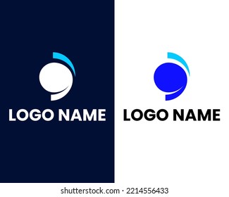 Buchstabe o mit 9 Logo-Designvorlage