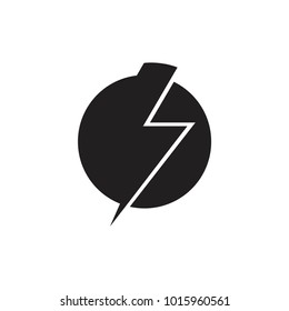 letter o with abstract bolt shape logo vector 